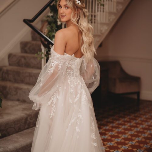 Poppy Romantic Ceramic Gold Bridal Headband Crown